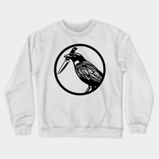 crow with knife Crewneck Sweatshirt